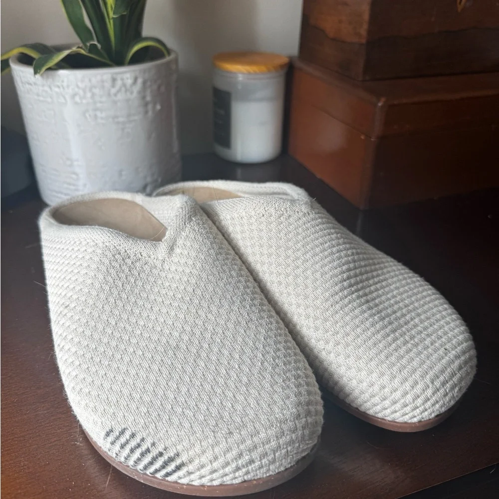Rothy's Beige Knit Mules - Picture 2 of 5